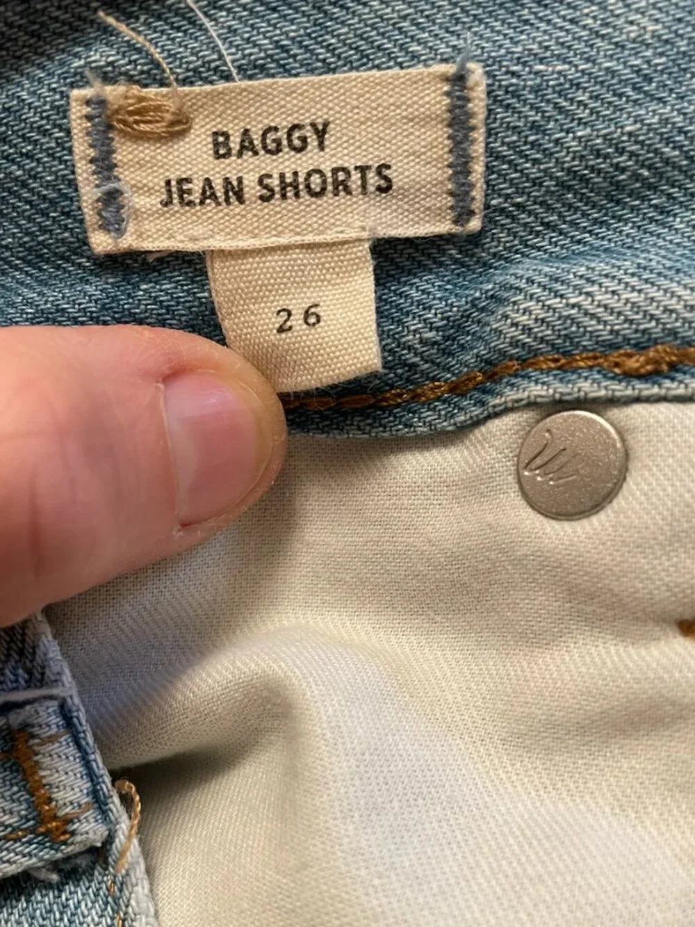 Madewell Baggy Jean Shorts Sz 26